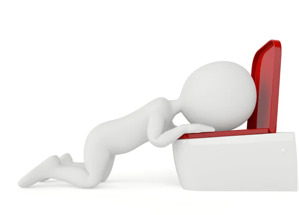 3D insansı karakter kusma