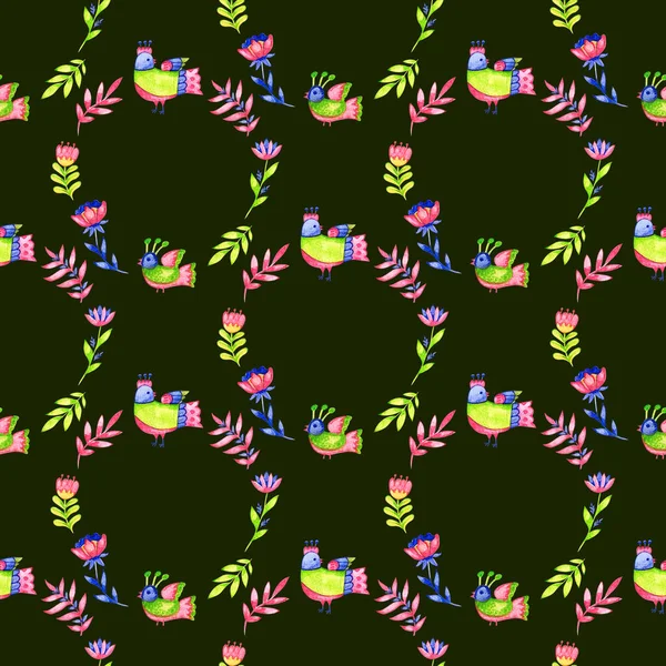 Patrón floral sin costura popular. Diseño abstracto moderno para papel, cubierta, tela, ritmo y otros usuarios —  Fotos de Stock