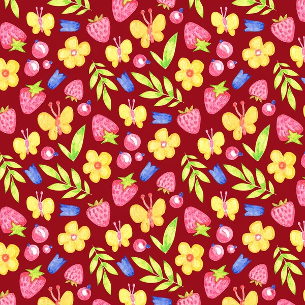 Patrón floral sin costura popular. Diseño abstracto moderno para papel, cubierta, tela, ritmo y otros usuarios — Foto de Stock