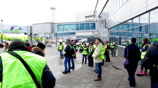 Spotting Area für Flugzeug-Ankünfte — Stockvideo