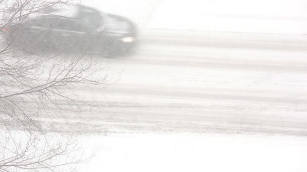 Autostrade invernali. — Video Stock
