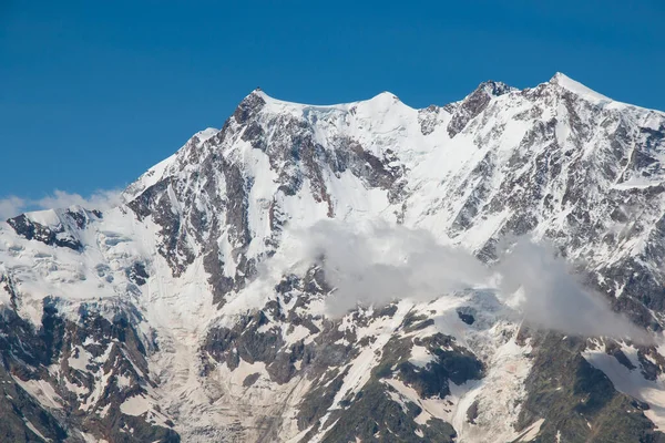 Panoramisch Uitzicht Oostelijke Top Van Monte Rosa Met Sneeuw Tijdens — Stockfoto