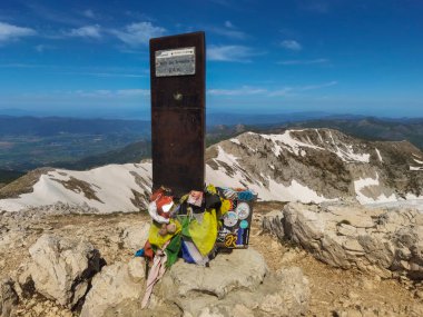 Monte Terminillo 'nun bahar sezonundaki zirvesi, Lazio, İtalya