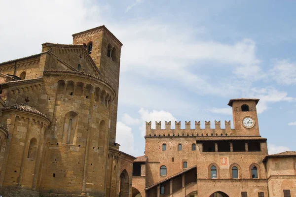 Άποψη Του Castell Arquato Μεσαιωνική Μικρή Πόλη Κοντά Στην Piacenza — Φωτογραφία Αρχείου