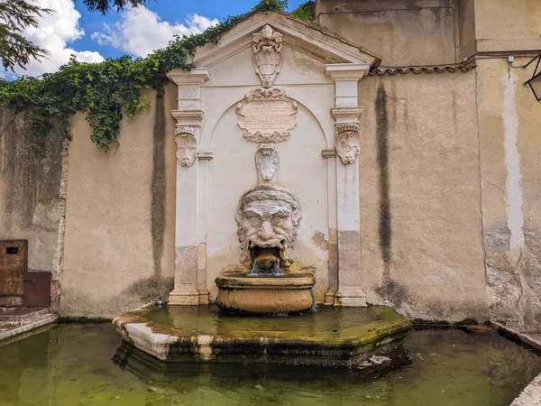 View Old Fountain Center Spoleto Town Umbria — Zdjęcie stockowe