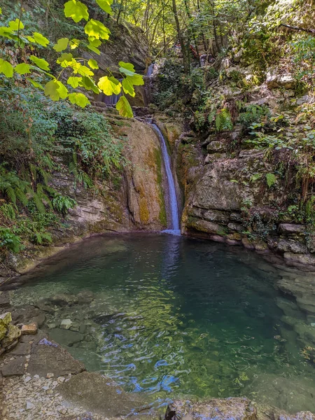 Beautiful Marche Paradise Little Waterfall Forest — Photo