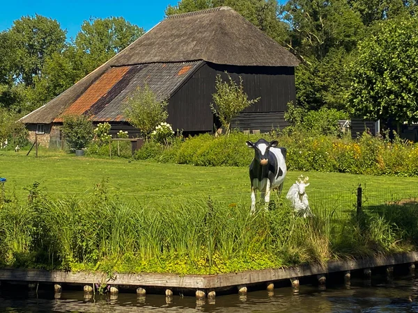 View Little Farm Idyllic Village Giethoorn Netherlands — 图库照片