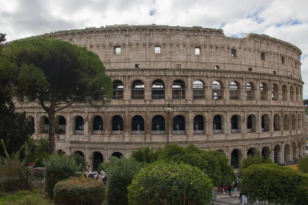 Roma Itália Outubro 2022 Vista Panorâmica Antigo Coliseu Romano Uma — Fotografia de Stock