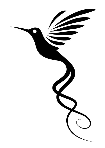 Tatuaje de colibrí — Vector de stock