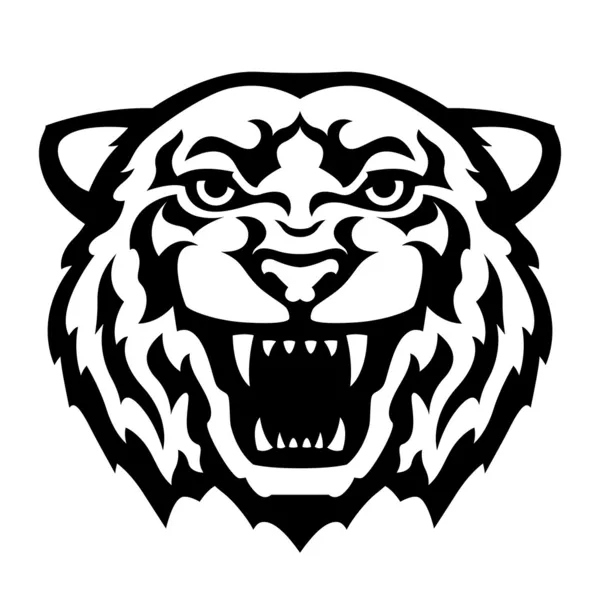 Tiger head tattoo — Stock Vector