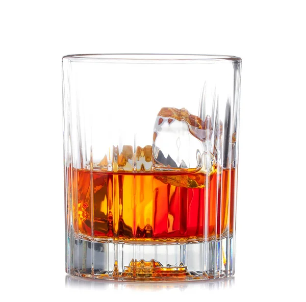 Szkło Whisky Białym Tle — Zdjęcie stockowe