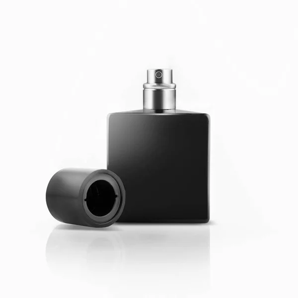 Una Botella Perfume Eau Parfum Para Hombre Hermosa Botella Negra —  Fotos de Stock