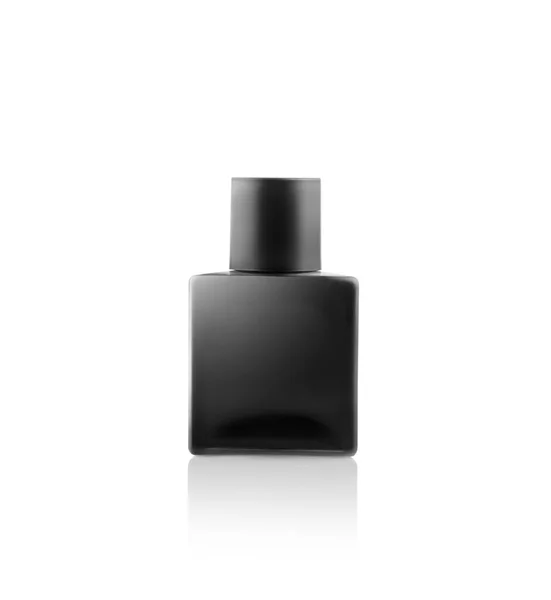 Bottle Perfume Men Eau Parfum Beautiful Black Bottle Isolated White — Stock Photo, Image
