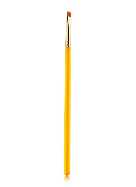 Професійний Косметичний Засіб Макіяжу Порошкові Пензлі Тіней Очей Жовтими Ручками — стокове фото