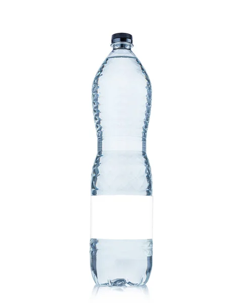 Botella Con Agua Potable Aislada Sobre Fondo Blanco — Foto de Stock