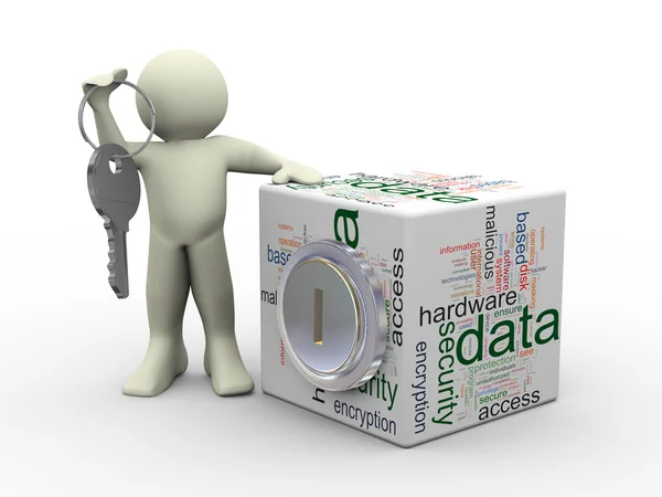 Man och Data Protection Concept — Stockfoto