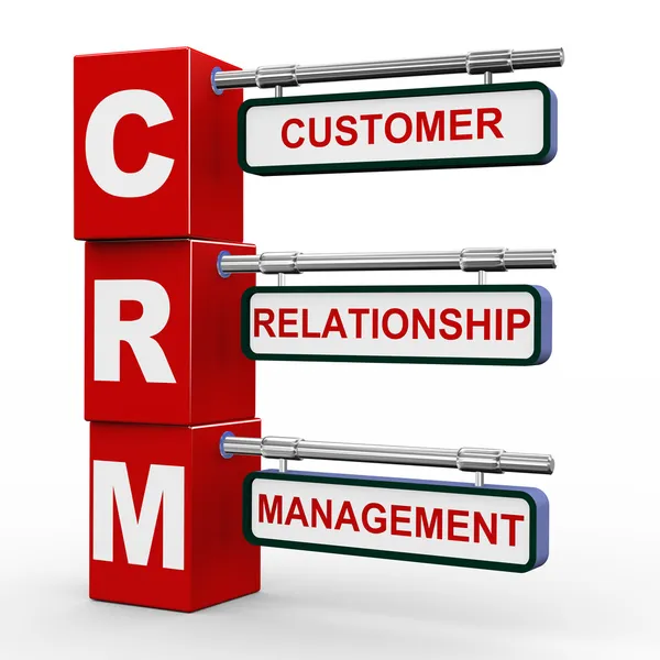 3d 的现代招牌的 crm — 图库照片