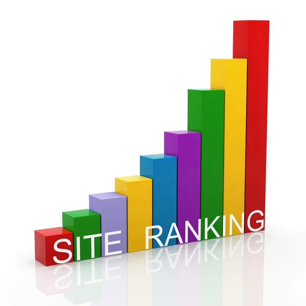 3d site ranking barras de progresso — Fotografia de Stock