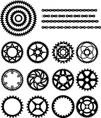 Chain and gears of bicycle