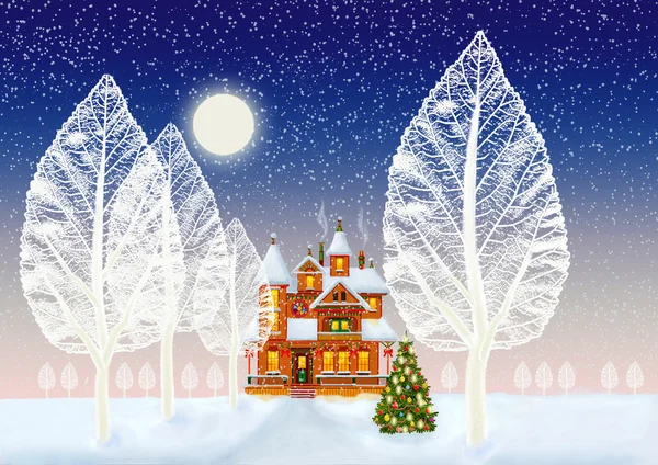 Fabulous home.. New Year. Christmas. Morning. — Stock Photo, Image