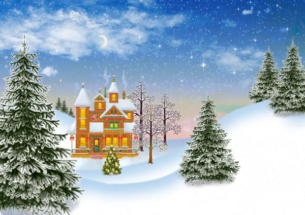 Fabulous home. Christmas. New Year. — Stock Photo, Image