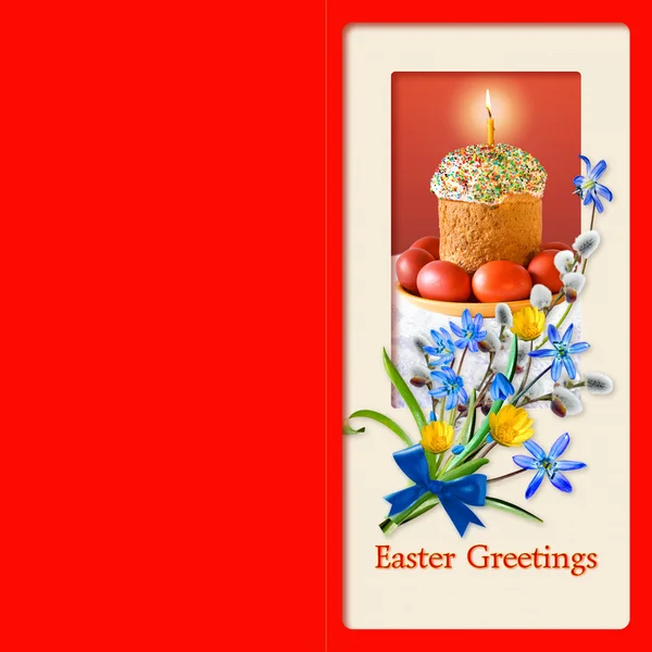 Easter.Blank. Template. Greeting card. Letter. — Stock Photo, Image