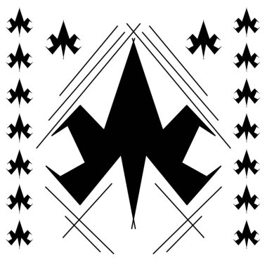 Navajo tarzı bir model. Dijital illüstrasyon.