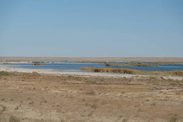 Territorio Del Mare Aral Parte Meridionale Con Volume Controllato Acqua — Foto Stock