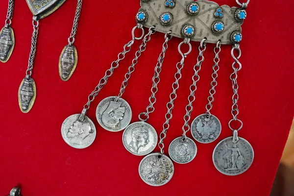 Gamla Kazakiska Nationella Smycken Finns Vid Utgrävningar Olika Delar Landet — Stockfoto