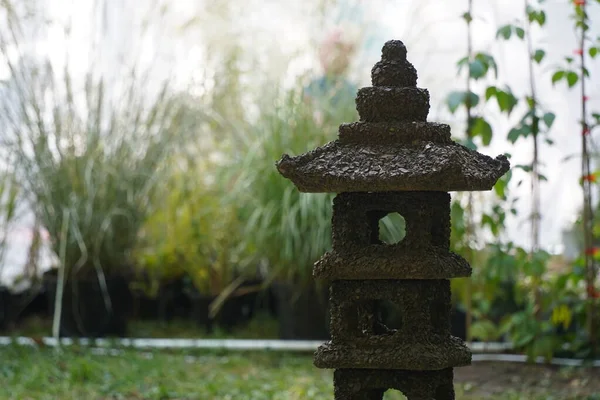 Japanese Style Stone Lanterns Garden Area — Stock Photo, Image