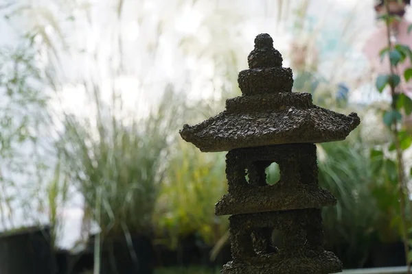 Japanese Style Stone Lanterns Garden Area — Stock Photo, Image