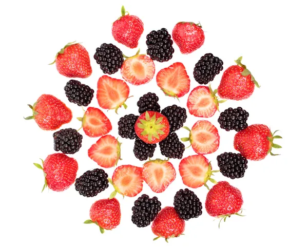 Moras y fresas — Foto de Stock