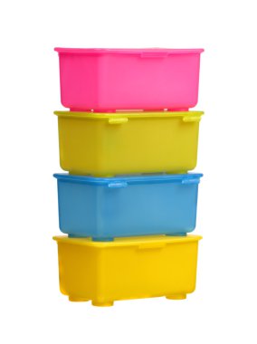 renkli plastik kutular