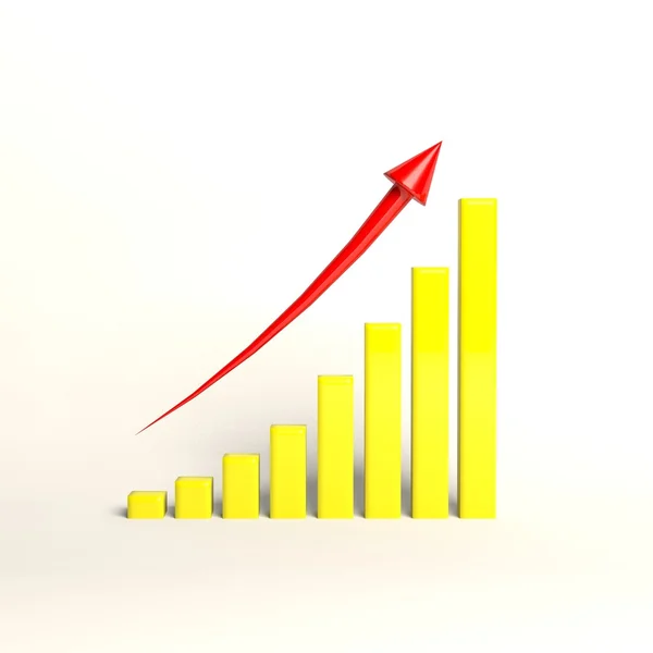 Chart-Zeitplan, Wachstum der Geldmarktkurse Stockfoto