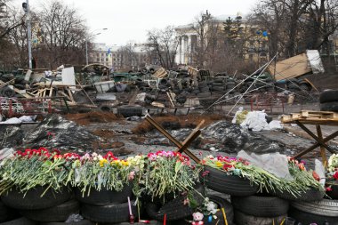 Kiev evromaydan. Barikatlar
