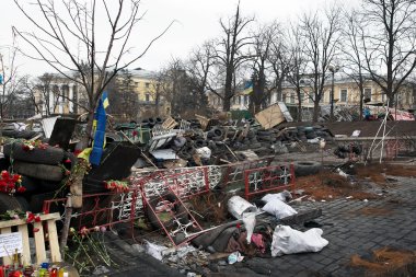 Kiev evromaydan. Barikatlar