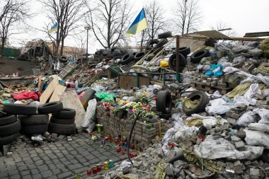 Kiev evromaydan. Barikatlar