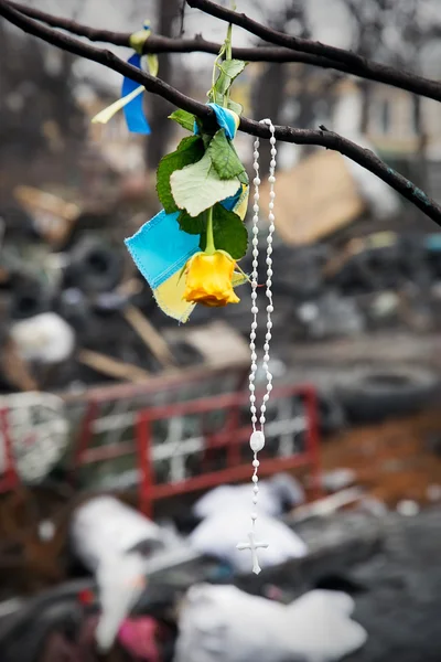 Euromaydan en Kiev. Memoria de los muertos Euromaydan . — Foto de Stock