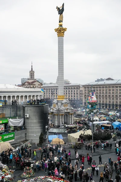 Kiev evromaydan. institutskaja str. — Stok fotoğraf