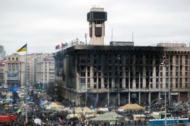 Kiev evromaydan. sendikaların yanık evi.