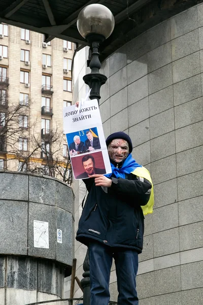 Kiev evromaydan. institutskaja str. — Stok fotoğraf