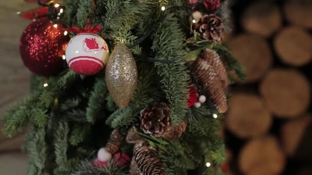장식의 장난감이야 갈랜드 새해였지 크리스마스 장면이야 아름다운 — 비디오