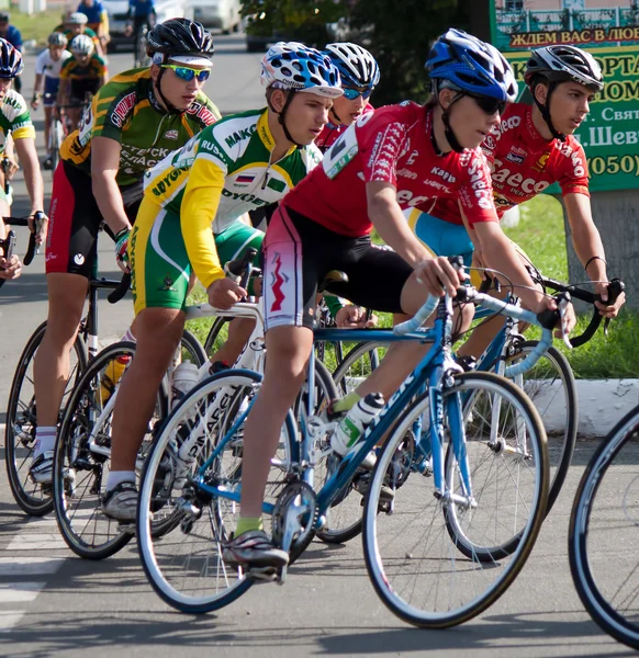 On the 3rd stage of the International Youth Friendship cycling — Stock Photo, Image