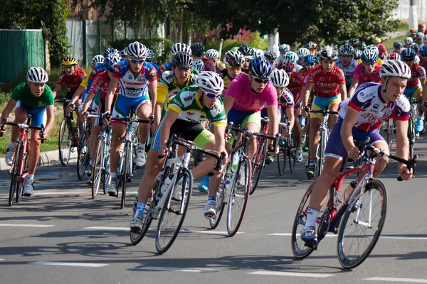 On the 3rd stage of the International Youth Friendship cycling — Stock Photo, Image