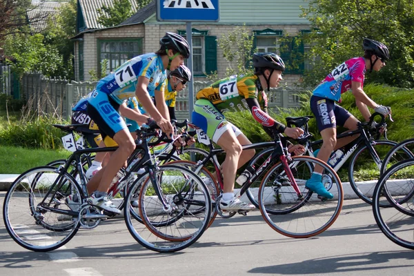 On the 3rd stage of the International Youth Friendship cycling — Stock Photo, Image