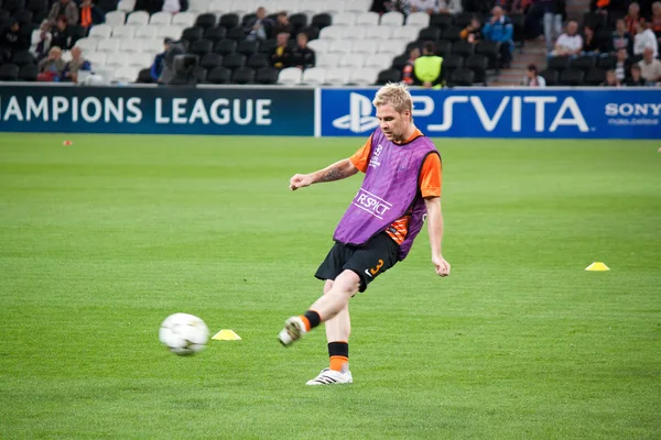 Aquecendo o Tomázio-Hittchman (Shakhtar) — Fotografia de Stock