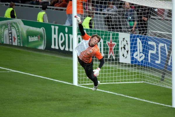 Torhüter Andrej Pjatow beim Aufwärmen — Stockfoto