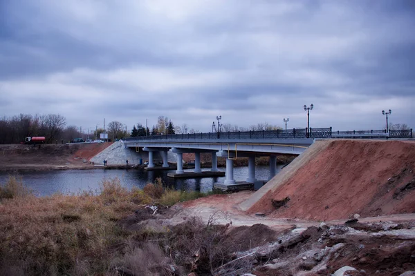 Sloviansk Ucraina Ctobre 2021 Più Sei Mesi Ponte Sloviansk Attraverso — Foto Stock