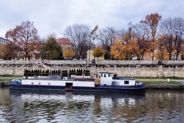 Krakow Policand November 2021 Vistula Embrment Krakow — 스톡 사진