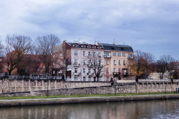 Krakow Policand November 2021 Vistula Embrment Krakow — 스톡 사진